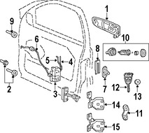 Foto de Bisagra de puerta Original para Jeep Grand Cherokee Jeep Commander Marca CHRYSLER Nmero de Parte 55369193AF