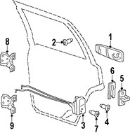 Foto de Bisagra de puerta Original para Jeep Grand Cherokee Jeep Commander Marca CHRYSLER Nmero de Parte 55369194AD