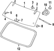 Foto de Soporte de Elevacin del Vidrio Trasero Original para Jeep Grand Cherokee 2005 2006 2007 2008 2009 2010 Marca CHRYSLER Nmero de Parte 68025357AA