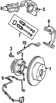 Foto de Gua del Pasador de Caliper Original para Jeep Grand Cherokee 2003 2004 Marca CHRYSLER Nmero de Parte 5093184AB