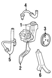 Foto de Manguera de Presin Direccin hidrulica Original para Jeep Grand Cherokee 2000 Marca CHRYSLER Nmero de Parte 52088453AB