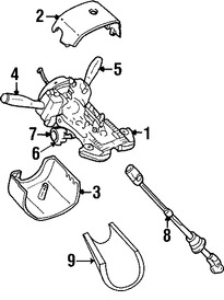 Foto de Eje de Columna de Direccin Original para Jeep Grand Cherokee 1999 2000 Marca CHRYSLER Nmero de Parte 5066597AA