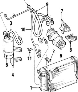 Foto de Manguera de Refrigerante Aire Acondicionado Original para Jeep Cherokee 1999 2000 2001 Marca CHRYSLER Nmero de Parte 55036632AC