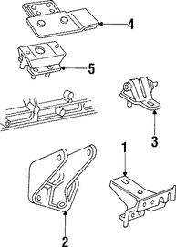 Foto de Montura De Transmisin Manual Original para Jeep Cherokee 2000 2001 Marca CHRYSLER Nmero de Parte 52058883AB