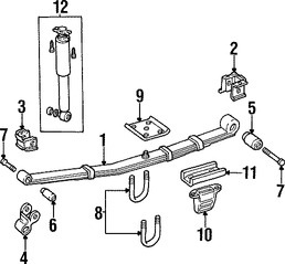 Foto de Hoja de Muelle Original para Jeep Cherokee 1998 1999 2000 2001 1997 Marca CHRYSLER Nmero de Parte 52002390AB