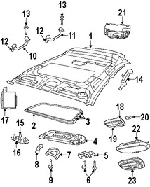 Foto de Lente de luz del domo Original para Jeep Compass Jeep Patriot Marca CHRYSLER Nmero de Parte 5183449AA