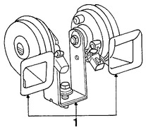 Foto de Claxon / Corneta / Bocina / Pito Original para Jeep Liberty 2002 2003 2004 Marca CHRYSLER Nmero de Parte 56010313AC