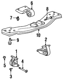 Foto de Montura De Transmisin Manual Original para Jeep Liberty 2002 2003 2004 Marca CHRYSLER Nmero de Parte 52059324AA