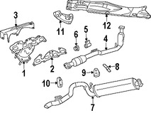 Foto de Sujetador Sistema de Escape Original para Jeep Liberty 2002 2003 2004 2005 2006 2007 Marca CHRYSLER Nmero de Parte 52101126AA