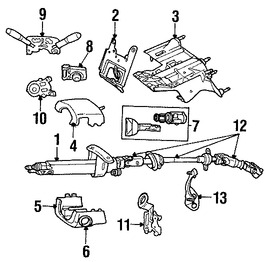 Foto de Eje de Columna de Direccin Original para Jeep Liberty 2002 2003 2004 2005 2006 2007 Marca CHRYSLER Nmero de Parte 55315022AG