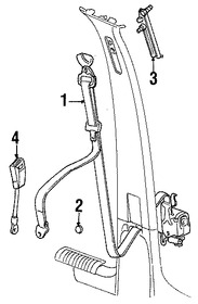 Foto de Stop del Boton de Hebilla de Cinturon de Seguridad Original para Jeep Liberty 2002 2003 Marca CHRYSLER Nmero de Parte 5HM79WL5AB