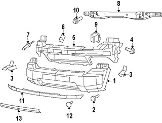 Foto de Absorbedor de impacto de gomaespuma del parachoque Original para Jeep Liberty 2008 2009 2010 2011 2012 Marca CHRYSLER Nmero de Parte 57010120AC