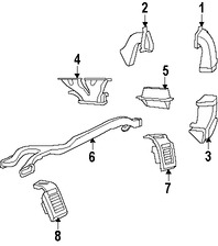 Foto de Ducto de Aire del Panel de Instrumentos Original para Jeep Liberty 2008 2009 2010 2011 2012 Marca CHRYSLER Nmero de Parte 1EQ94DK7AC