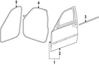 Foto de Sello de la puerta Original para Jeep Liberty 2008 2009 2010 2011 2012 Marca CHRYSLER Nmero de Parte 68045969AA