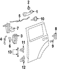 Foto de Manija interior de puerta Original para Jeep Liberty 2008 Marca CHRYSLER Nmero de Parte 1JS36XDHAA