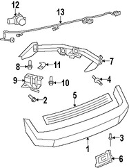 Foto de Soporte de la placa Original para Jeep Liberty 2008 2009 2010 2011 2012 Marca CHRYSLER Nmero de Parte 55113383AA