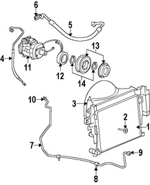 Foto de Manguera de succin Refrigerante Aire Acondicionad Original para Jeep Commander 2008 2009 Jeep Grand Cherokee 2008 2009 Marca CHRYSLER Nmero de Parte 55037900AC