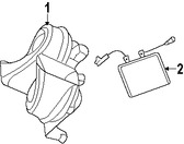 Foto de Aro de Claxon / Bocina Original para Jeep Commander 2006 2007 Jeep Grand Cherokee 2007 Marca CHRYSLER Nmero de Parte 5175930AB