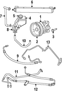 Foto de Manguera de Presin Direccin hidrulica Original para Jeep Commander Jeep Grand Cherokee Marca CHRYSLER Nmero de Parte 52080154AE