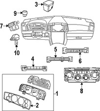 Foto de Interruptor de Calefaccin del Asiento Original para Jeep Commander 2008 2009 2010 Jeep Grand Cherokee 2008 2009 2010 Marca CHRYSLER Nmero de Parte 4602840AF