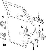 Foto de Manija exterior de puerta Original para Jeep Commander 2006 2007 Jeep Grand Cherokee 2005 2006 2007 Marca CHRYSLER Nmero de Parte 55394240AI