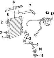 Foto de Radiador Original para Jeep Wrangler Marca CHRYSLER Nmero de Parte 68143886AA