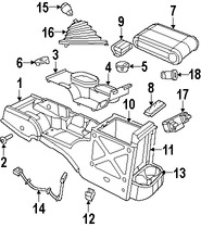 Foto de Consola Central Original para Jeep Wrangler 2007 2008 2009 2010 Marca CHRYSLER Nmero de Parte 1FG73ZJ3AB