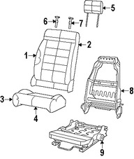 Foto de Bastidor de Respaldo de Asiento Original para Jeep Wrangler 2007 2008 2009 Marca CHRYSLER Nmero de Parte 68003063AA