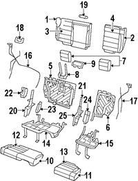 Foto de Bastidor de Respaldo de Asiento Original para Jeep Wrangler 2007 2008 Marca CHRYSLER Nmero de Parte 68003014AA