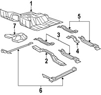 Foto de Travesano Plataforma de Piso Original para Jeep Wrangler Marca CHRYSLER Nmero de Parte 55395952AB