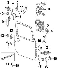 Foto de Bisagra de puerta Original para Jeep Wrangler Marca CHRYSLER Nmero de Parte 55395384AH