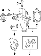 Foto de Polea de la bomba de agua del motor Original para Jeep Wrangler Jeep Grand Cherokee Marca CHRYSLER Nmero de Parte 4854032