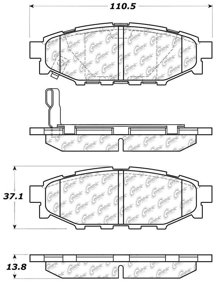 Foto de Pastilla de Freno de Disco C-TEK Metallic Pads para Subaru Legacy 2010 Marca C-TEK Nmero de Parte 102.11140