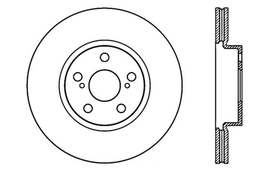 Foto de Rotor disco de freno Estandar para Pontiac Vibe Toyota Corolla Toyota Matrix Scion xD Marca C-TEK BY CENTRIC Nmero de Parte #121.44160