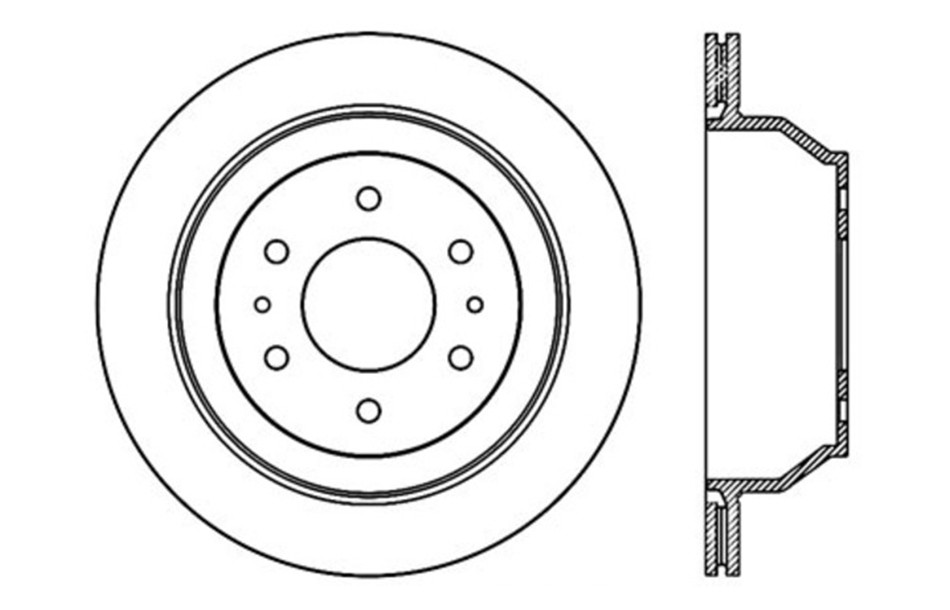 Foto de Rotor disco de freno Estandar para Isuzu Ascender Buick Rainier Chevrolet Trailblazer Chevrolet SSR GMC Envoy GMC Jimmy Oldsmobile Bravada Saab 9-7x Marca C-TEK BY CENTRIC Parte #121.66052