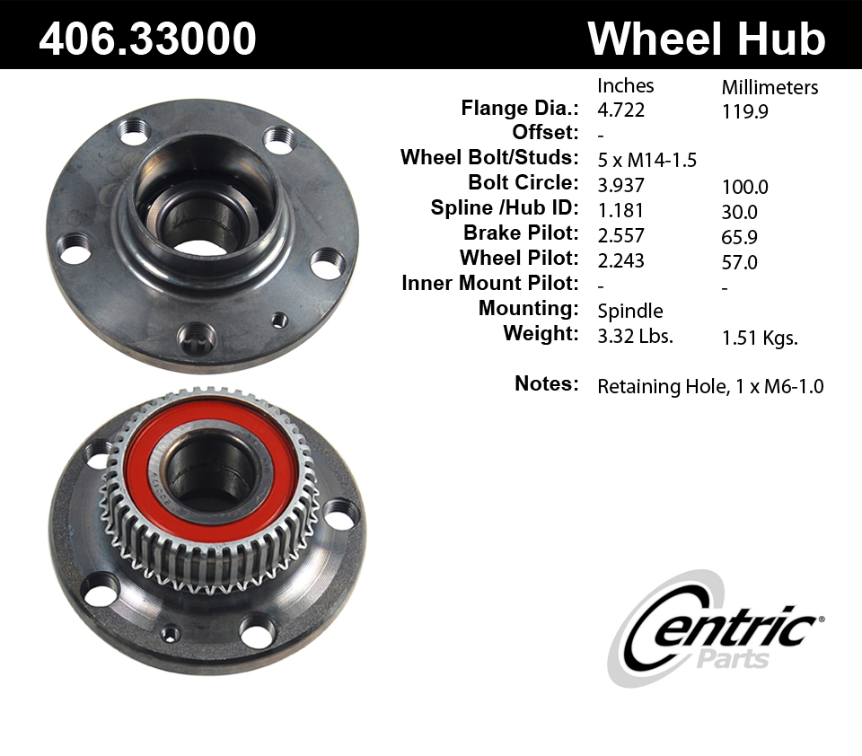 Foto de Conjunto de Cojinete de Rodamiento y Cubo C-TEK Standard & para Volkswagen Jetta 2005 Marca C-TEK Nmero de Parte 406.33000E