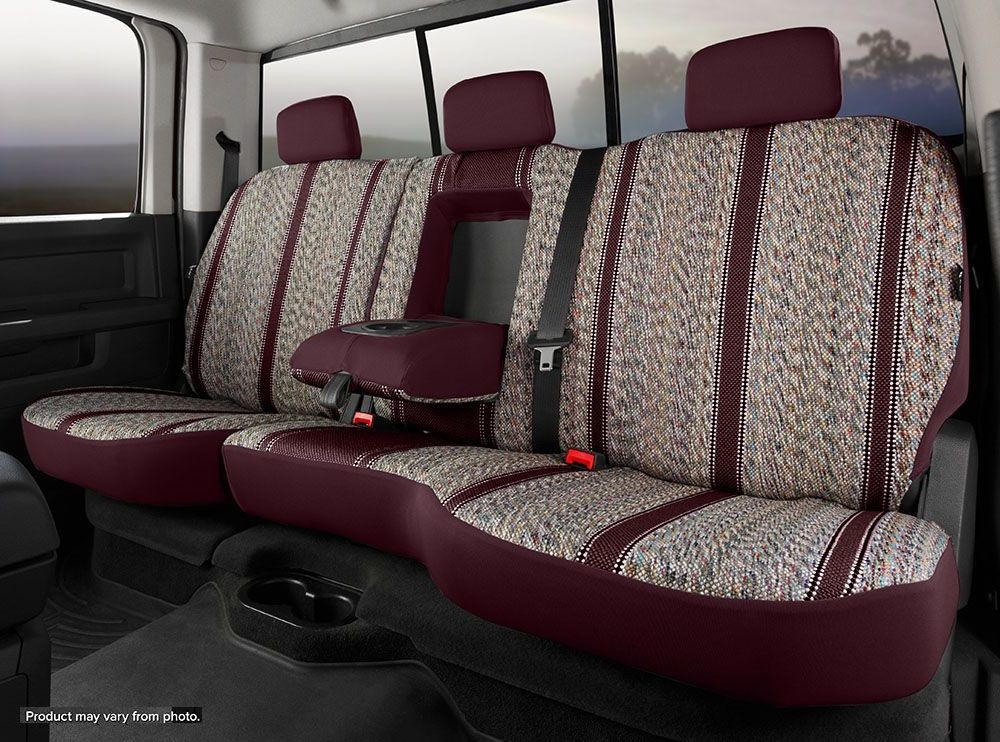 Foto de Cubierta de asiento TR40 Series - Wrangler Saddleblanket Custom Fit Front - Wine para Chevrolet Blazer 1994 1996 1999 Chevrolet S10 1996 Marca FIA Nmero de Parte TR48-4 WINE