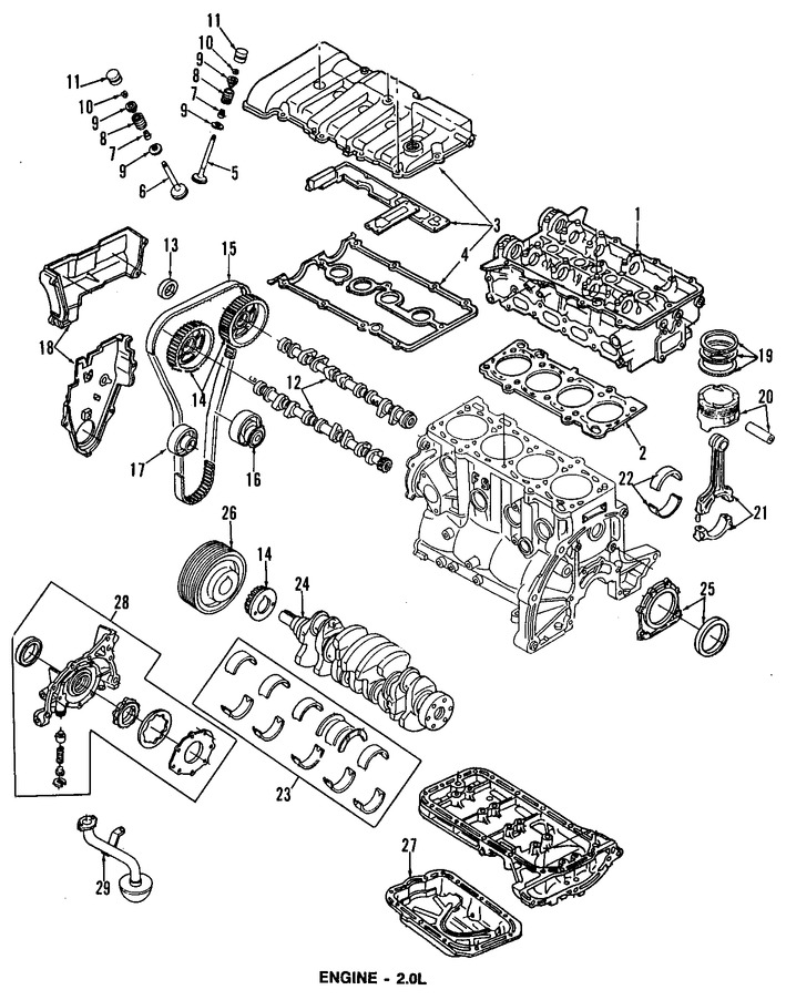 Foto de Polea Tensionadora Correa del Tiempo Original para Ford Probe 1997 1993 1994 1995 1996 Marca FORD Nmero de Parte F72Z6K254BA