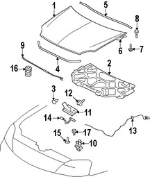 Foto de Panel de Cap Original para Ford Taurus X 2008 2009 Marca FORD Nmero de Parte 8F9Z16612A