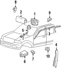 Foto de Mdulo de control del Air Bag Original para Ford Taurus X 2008 2009 Marca FORD Nmero de Parte 9F9Z14B321A