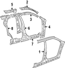 Foto de Pilar A de Carroceria Original para Ford Taurus X 2008 2009 Marca FORD Nmero de Parte 8F9Z7402509A