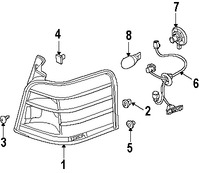 Foto de Zcalo de Luz Trasera Original para Ford Taurus X 2008 2009 Marca FORD Nmero de Parte 8F9Z13410B