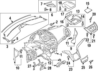 Foto de Cubierta de Panel de Instrumentos Original para Ford C-Max Ford Escape Marca FORD Nmero de Parte CJ5Z7804459AA