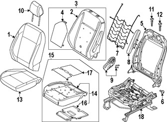 Foto de Cojin de Asiento Original para Ford C-Max 2013 2014 2015 2016 2017 Marca FORD Nmero de Parte DM5Z58632A22G