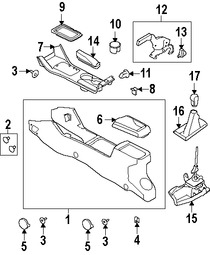 Foto de Consola de Apoyabrazos Original para Ford Focus 2008 2009 2010 2011 Marca FORD Nmero de Parte 8S4Z5406024BB