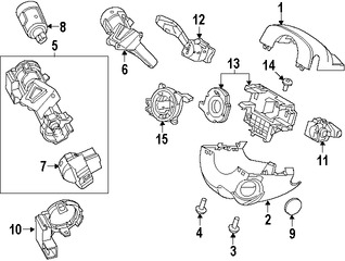 Foto de Sensor de Posicin del Volante de Direccin Original para Ford Focus Ford C-Max Ford Escape Ford Marca FORD Nmero de Parte DV6Z3F791D