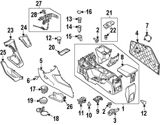 Foto de Carcasa del tomacorriente para accesorios 12 volti Original para Ford  Mercury Marca FORD Nmero de Parte F8RZ15K040CA