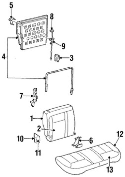 Foto de Cubierta de Asiento Original para Ford Taurus 2000 2001 Marca FORD Nmero de Parte YF1Z7463804CAB