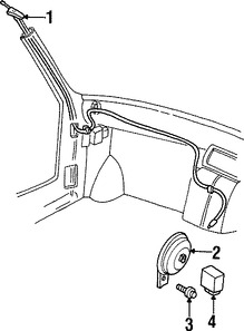 Foto de Rel de Bocina Original para Ford Aspire 1994 1995 1996 1997 Marca FORD Nmero de Parte F4BZ13853A