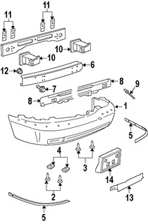 Foto de Perno de cubierta de parachoques Original para Lincoln Town Car Marca FORD Nmero de Parte W705472S439